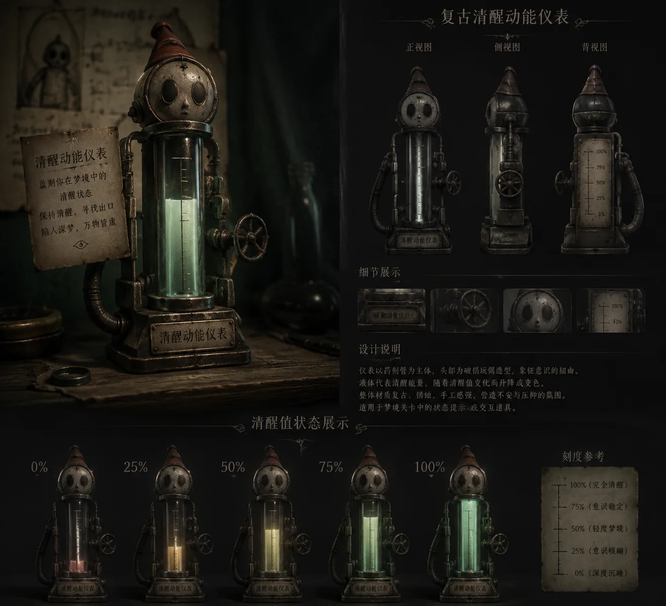 清醒动能仪表道具设定