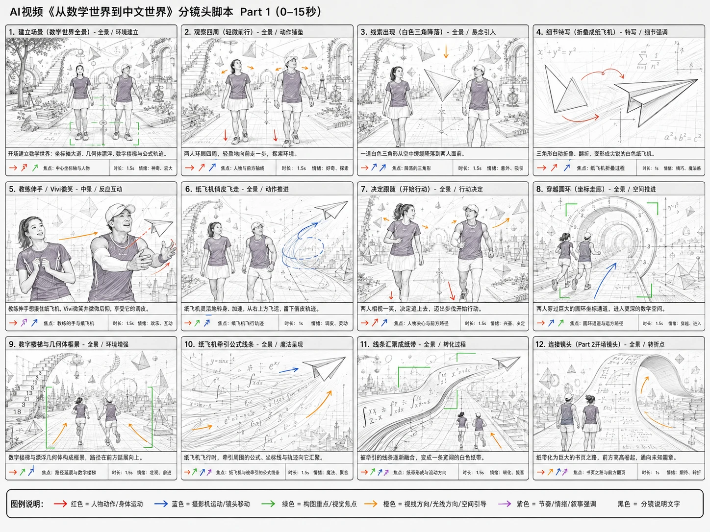 从数学世界到中文世界 · AI 分镜脚本精选